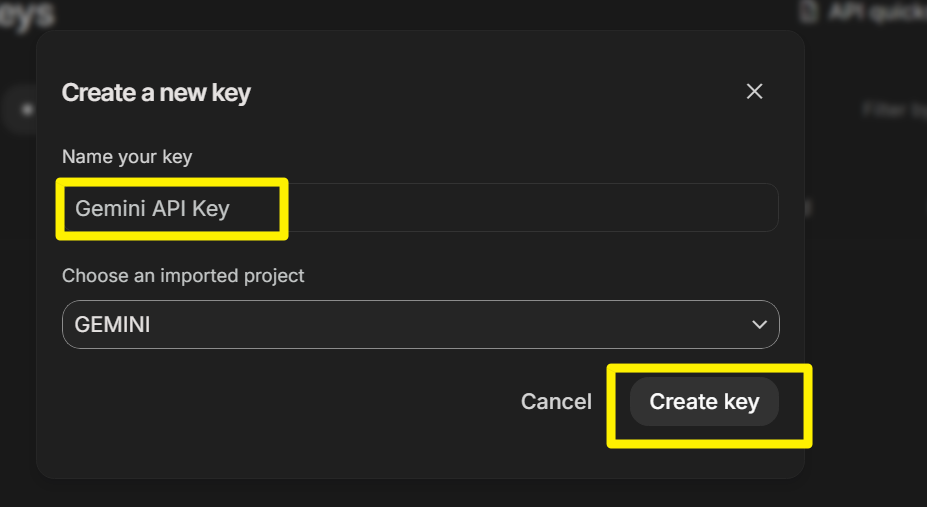 命名並建立 key