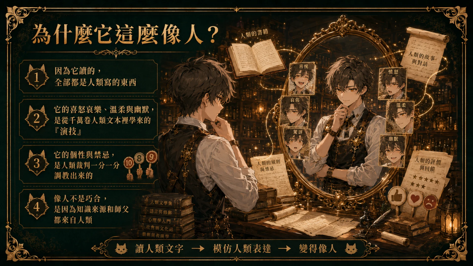 為什麼 AI 這麼像人：因為他讀的全是人類寫的東西
