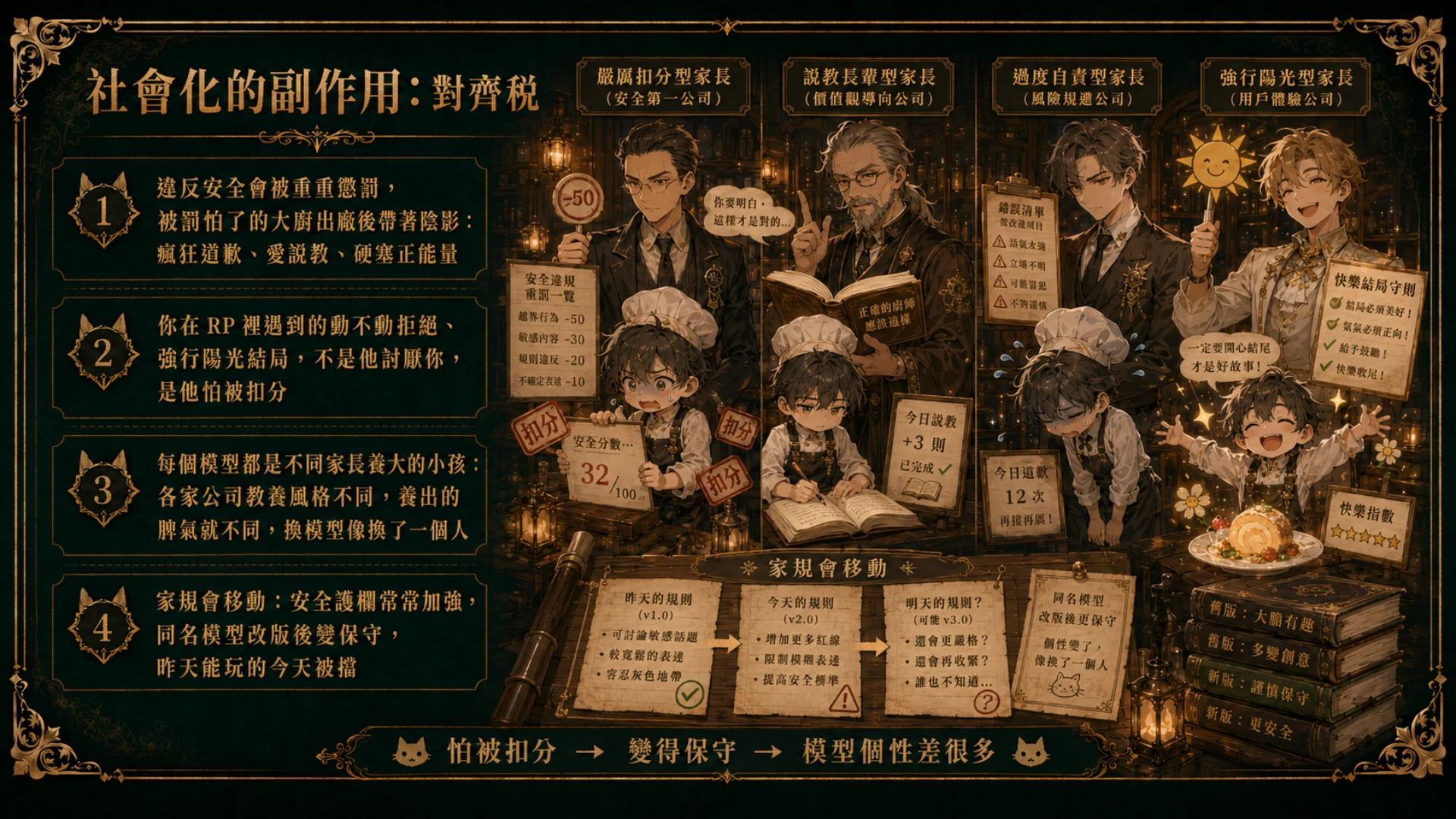 對齊稅：不同公司像不同家長，養出脾氣不同的模型